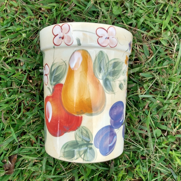 Ceramic Crock Utensil Holder by Home - Picture 3 of 4